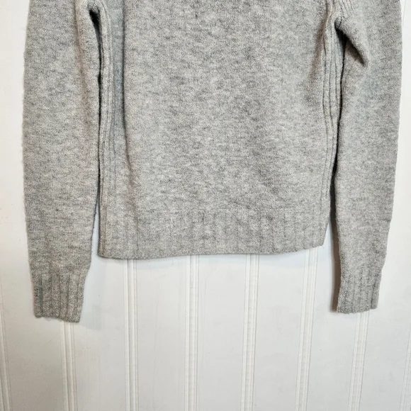 J. Crew Point Sur Gray Mock Neck Merino Wool Alpaca Blend Sweater Womens Size S - Picture 4 of 14